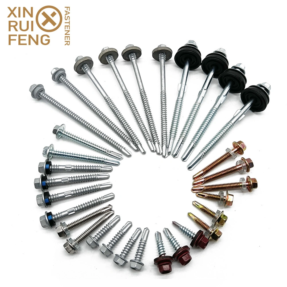 White Zinc Plated Hex Head Self Drilling Screw High Quality China Wholesale