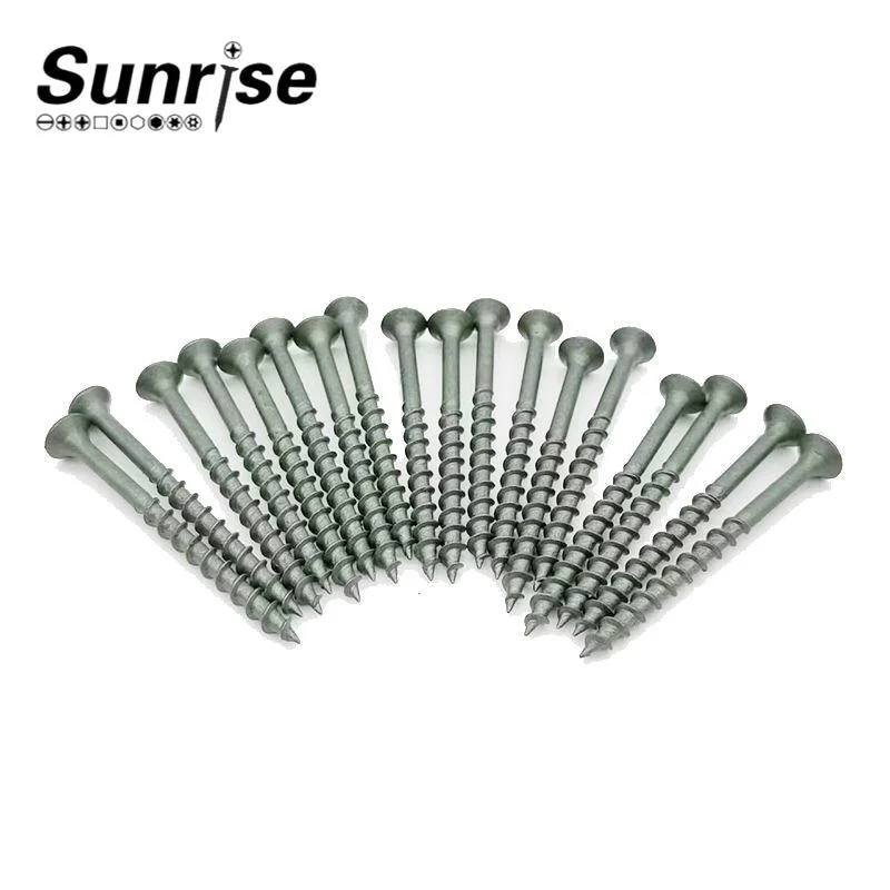 Wood Screws Pozi Csk Head Surface of Green Ruspert Coating