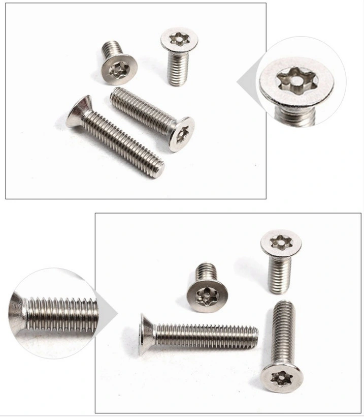 304 Countersunk Head Security Anti-Theft with Pin Flat Machine Screws