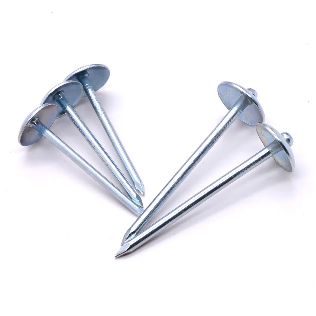 Chinese Factory Supply 2.5 Roofing Nails Galvanized Umbrella Head 25kg spiral Shank Roofing Nails