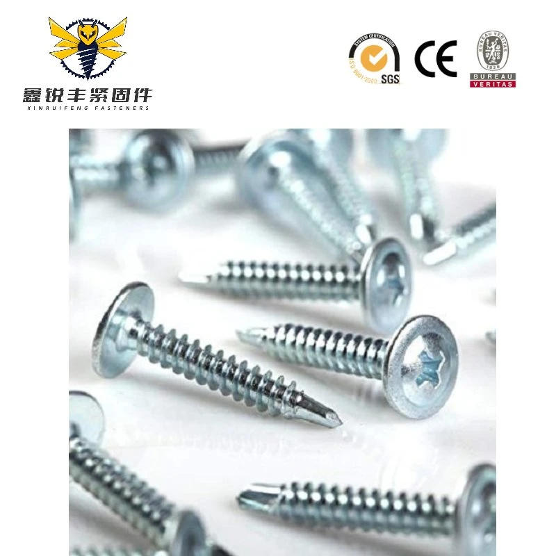 Zinc-Plated Steel Philips Wafer Truss Head Self Tapping Screws Sharp Point