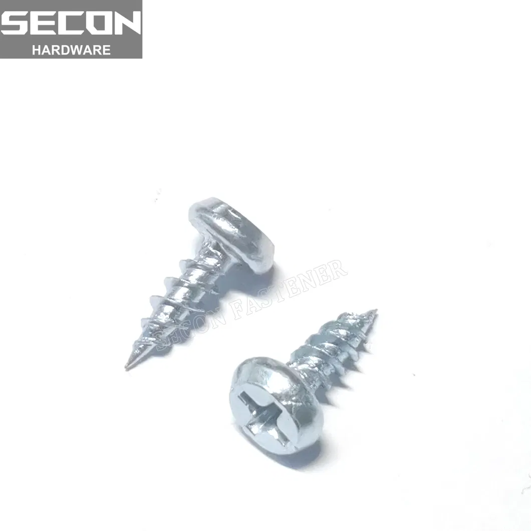 Made in China Drywall Screw Phillips Pan Head Sharp Point with Ribs (STOPER) 18 Teeth Locking Serrations Hardened and Zinc Plated