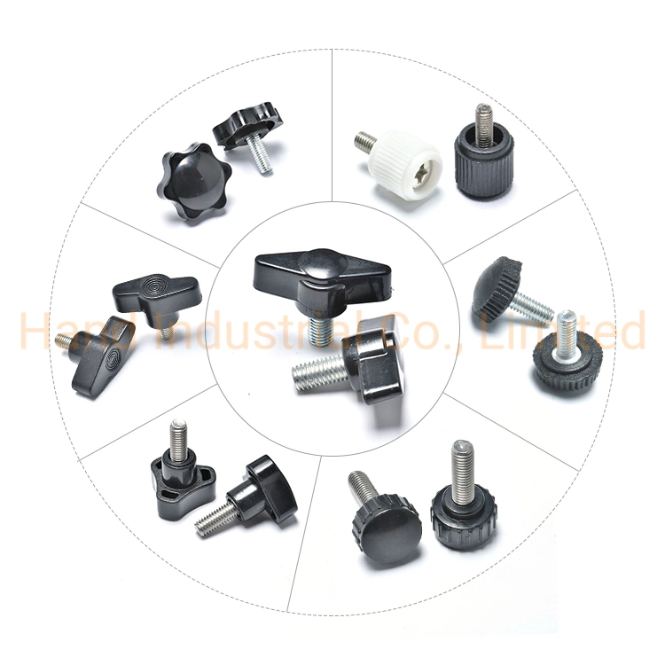 Hand Supply Low MOQ Ss 304 Stainless Steel Plastic Nylon Tip Three Lobe Flower Head Thumb Screw