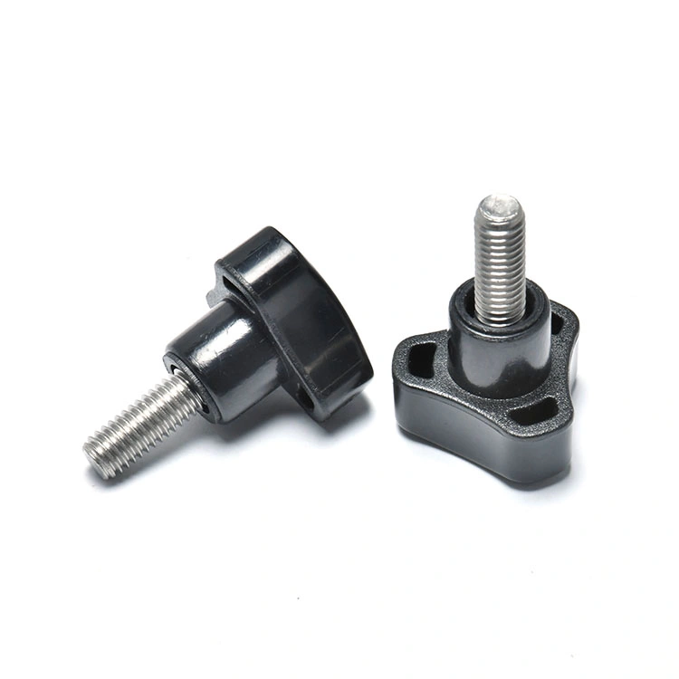 Hand Supply Low MOQ Ss 304 Stainless Steel Plastic Nylon Tip Three Lobe Flower Head Thumb Screw