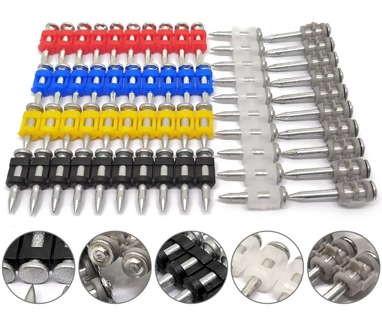 Shooting Gas Concrete Nails Full Round Head Strip Collated Wire Nails for Gas-Actuated Tools Stapler Pin Concrete Anchors