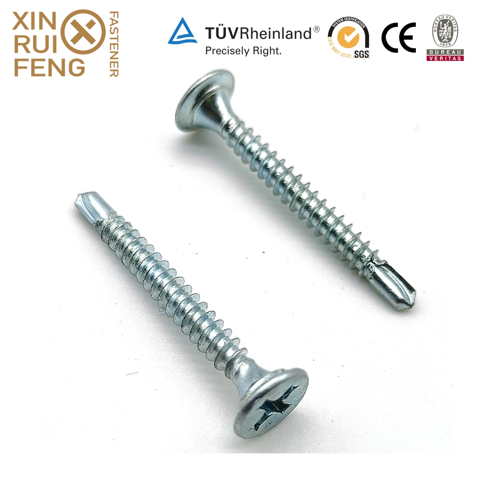 Xinruifeng Fastener Extra Guard #6 X 1-1/4&quot; Phillips Drive Coarse Fine Thread Double Bugle Scavenger Head Self Drilling Drywall Screws