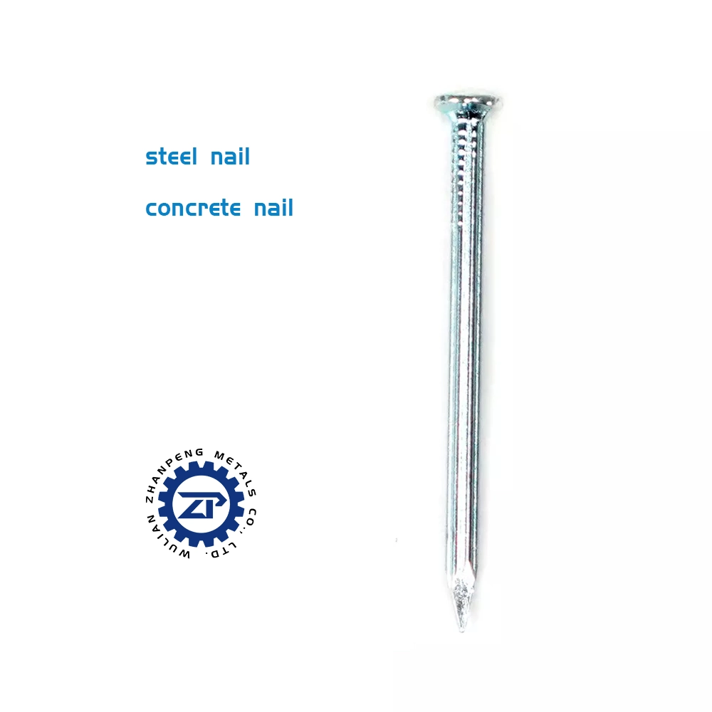 1&quot;-6&quot; 45# Steel Smooth Spiral Black Galvanized Shank Concrete Masonry Hardened Steel Nail for Construction