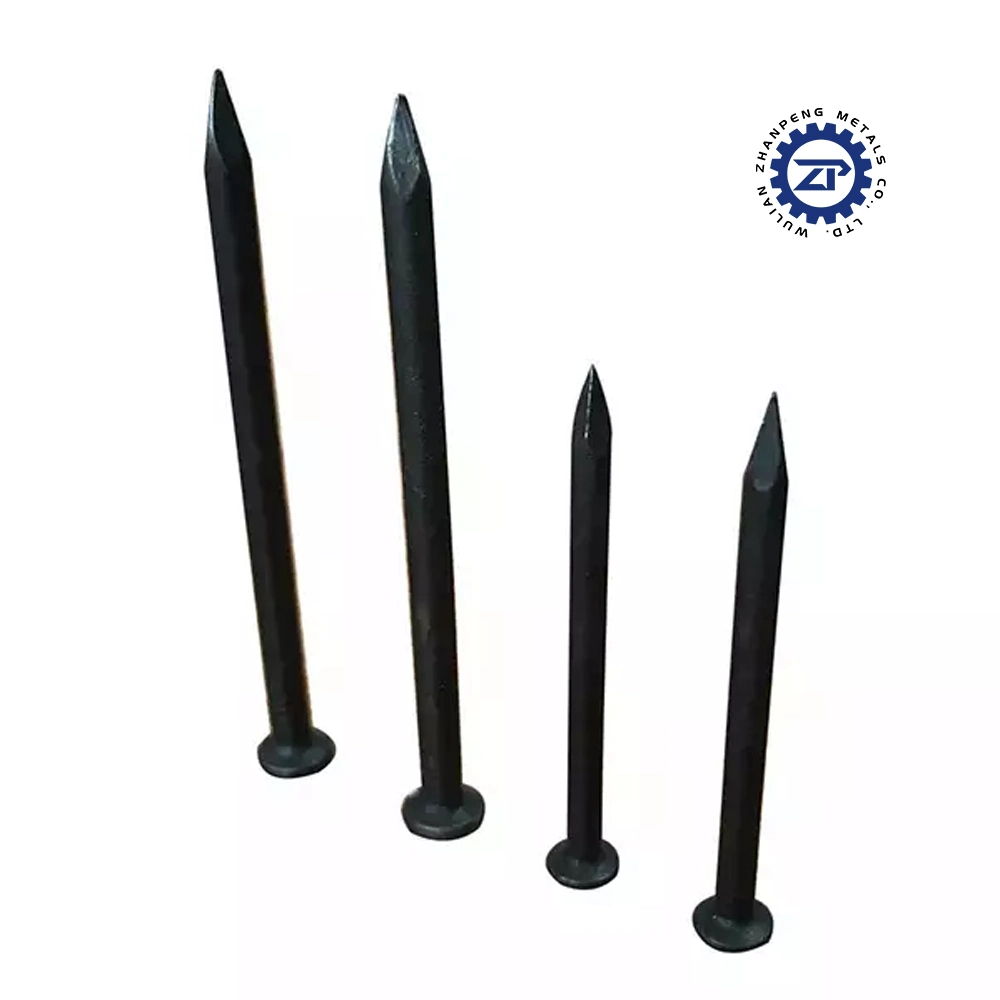 Carbon Steel Round Head Straight Fluted Hard Wood Wire Masonry Concrete Nails