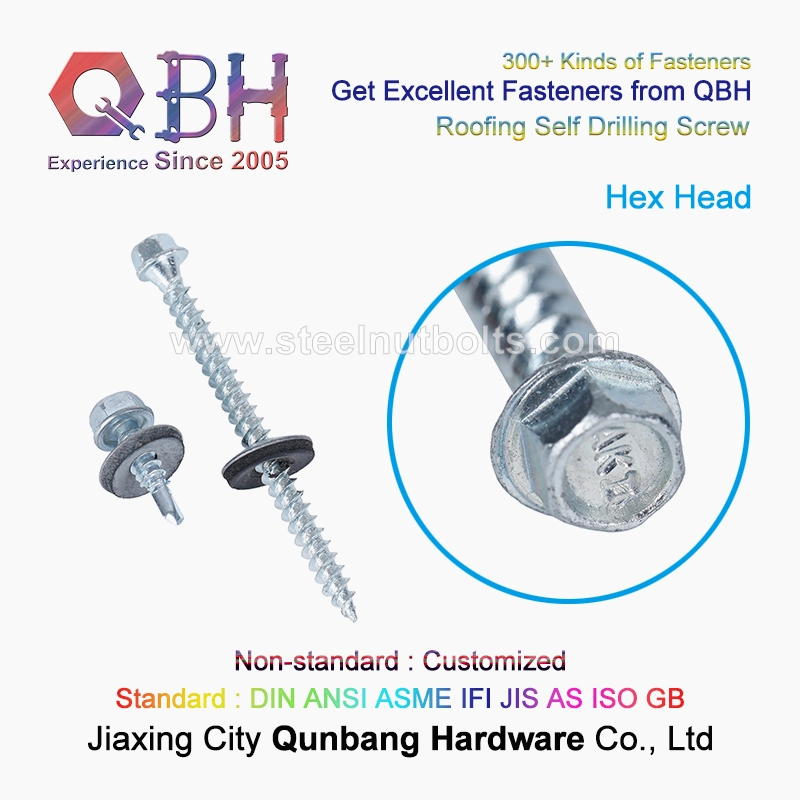 Qbh Standard Non-Standard Customzied Hex Hexagon Hexagonal Head Furniture Spare Parts Wood Grub Coach Self Tapping Lag Screws