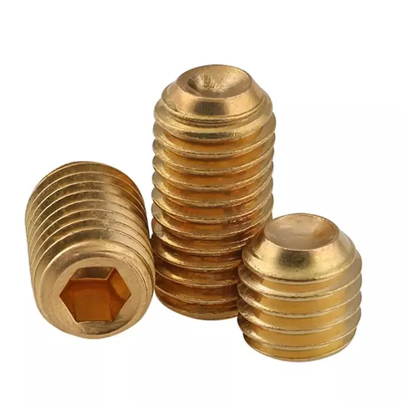 DIN 916 Brass Hexagon Socket Grub Set Screw with Cup Point