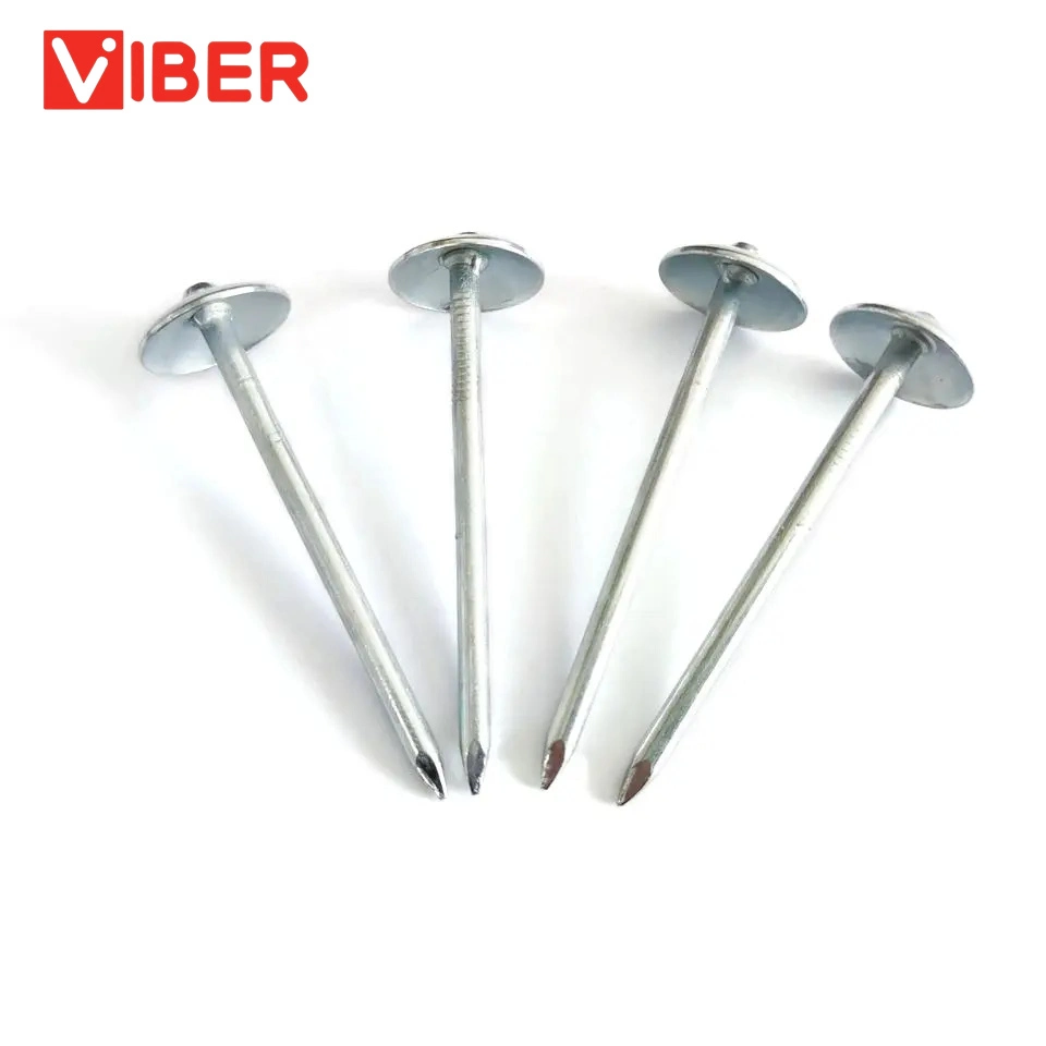 Xi&prime;an Factory Q195 Galvanized Umbrella Head Smooth/Twist Shank Roofing Nails