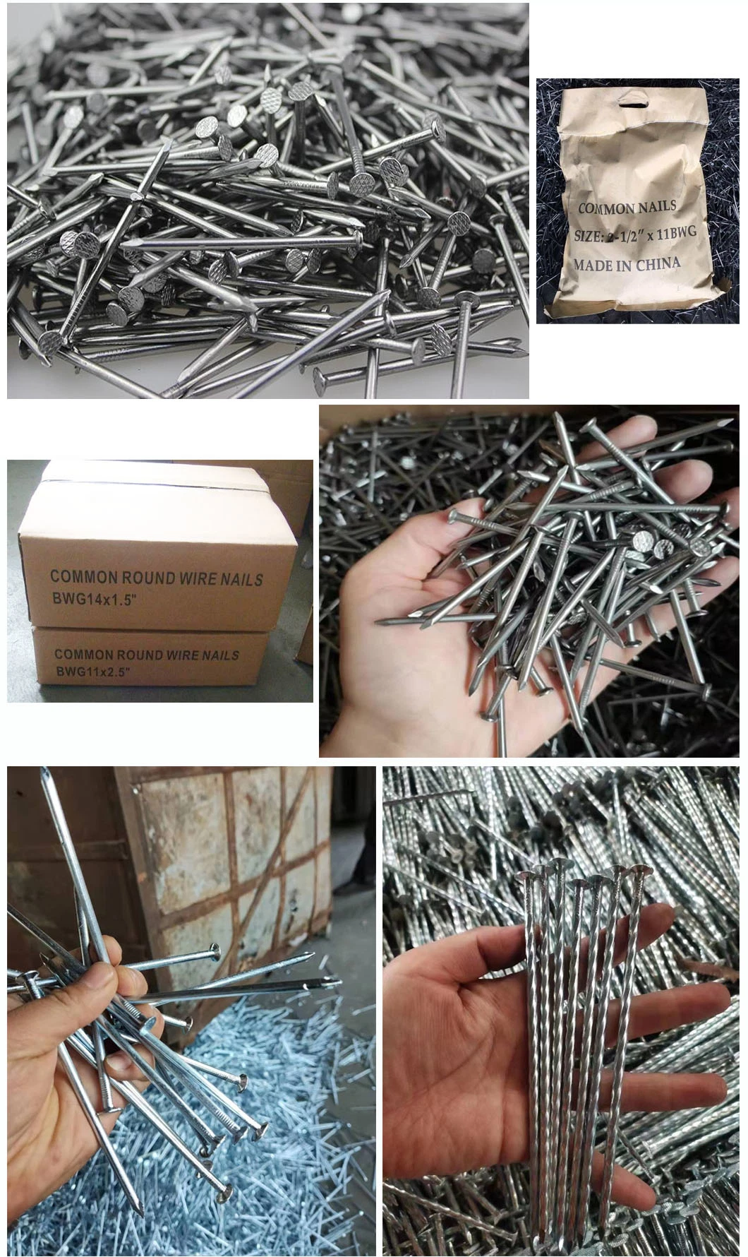 Common Nails Iron Wood Nails Wire Nails Polished Round Bright