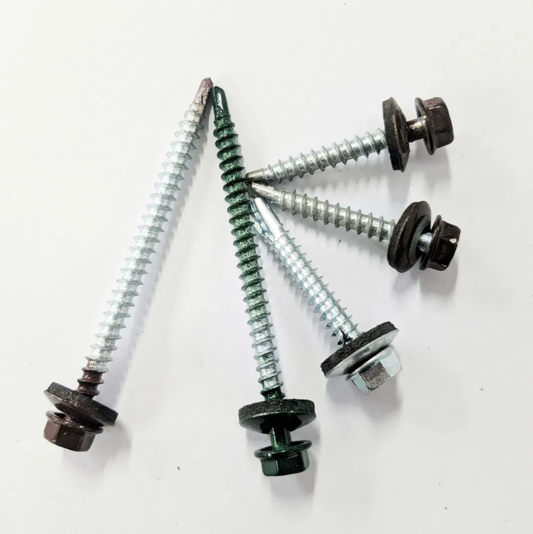 Self Drilling Screw with Rubber Washer Farmer Screw