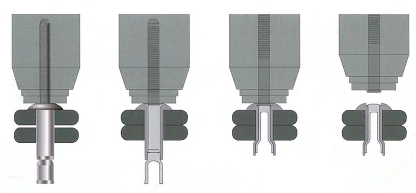 Low Cost Monobolt Structural Metal 304 316 Stainless Steel Rivet Al/Steel Nail Pop En Aluminum