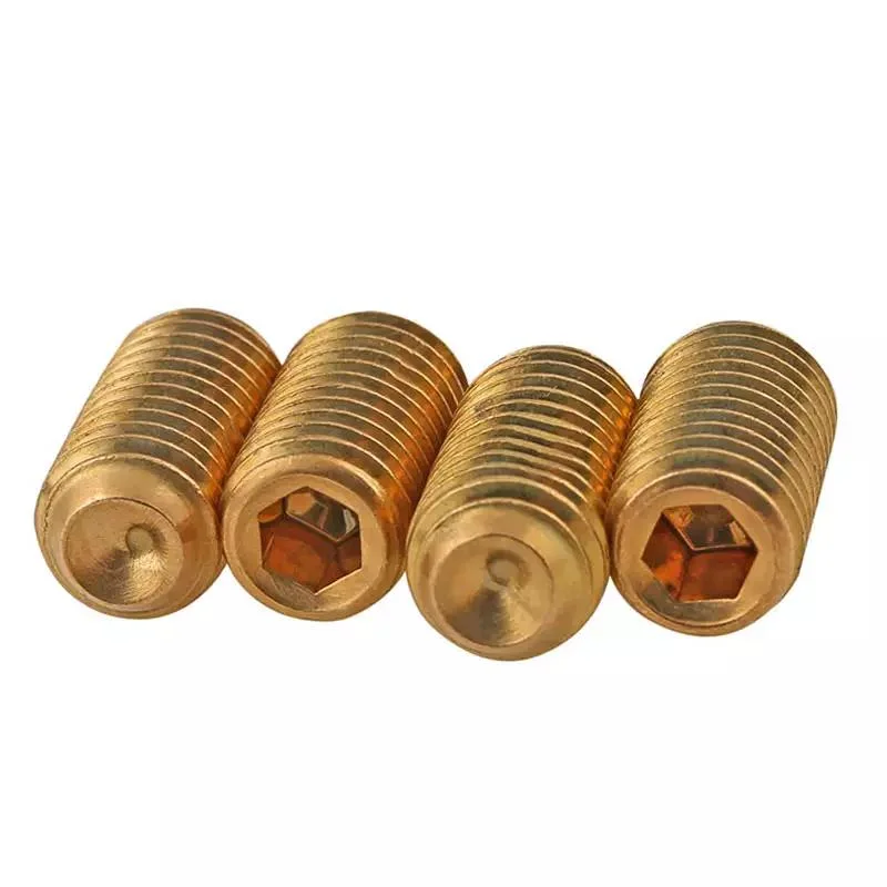 DIN 916 Brass Hexagon Socket Grub Set Screw with Cup Point