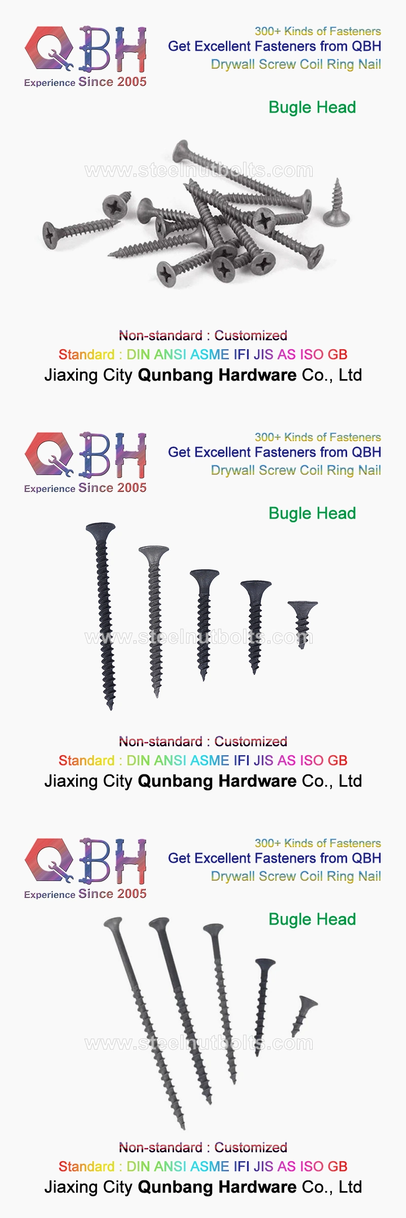 Qbh Standard Non-Standard Customzied Hex Hexagon Hexagonal Head Furniture Spare Parts Wood Grub Coach Self Tapping Lag Screws