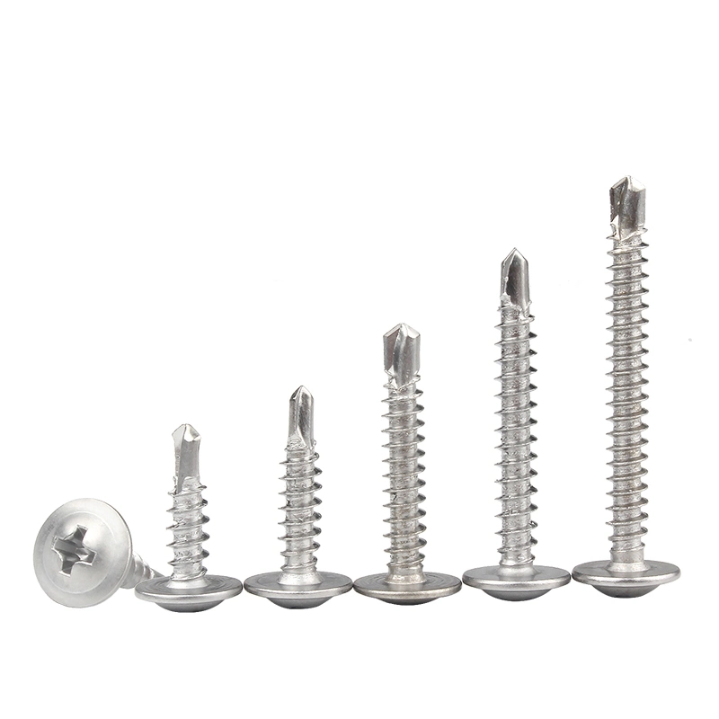 1022 Carbon Steel Galvanized Zinc Patta Phillips Tek Screws Round Wafer Head Self-Drilling Screw