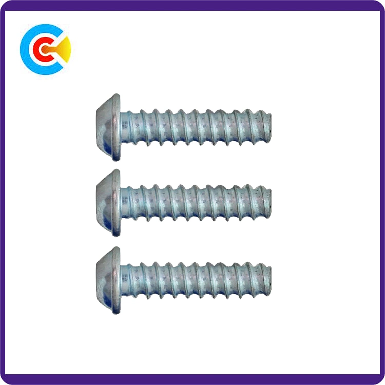 Steel/4.8/8.8/10.9 Flower/Cinquefoil Pan Head Inch Self Tapping Screws with Washer