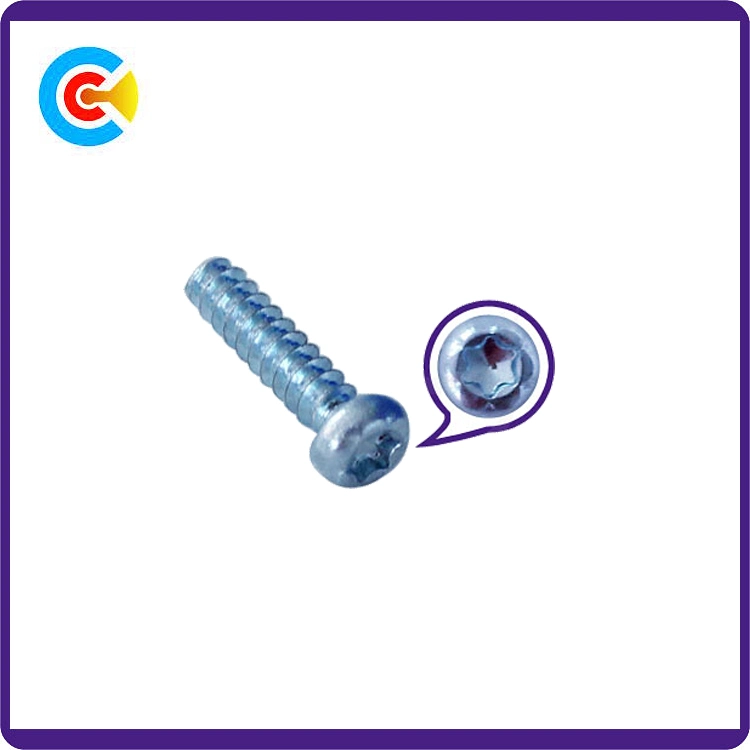 Carbon Steel/4.8/8.8/10.9 Flower Pan Head/Flat Tail Self-Drilling/Tapping Screw for Furniture/Kitchen/Cabinets