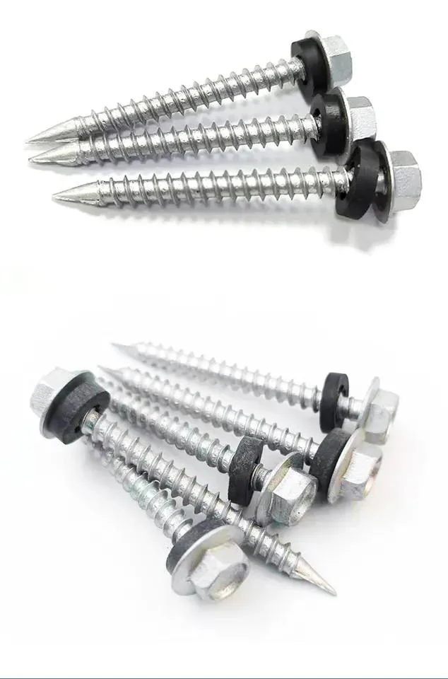 Hex Head SDS Screw Self Drilling Screw with Rubberwasher Spoon Tail