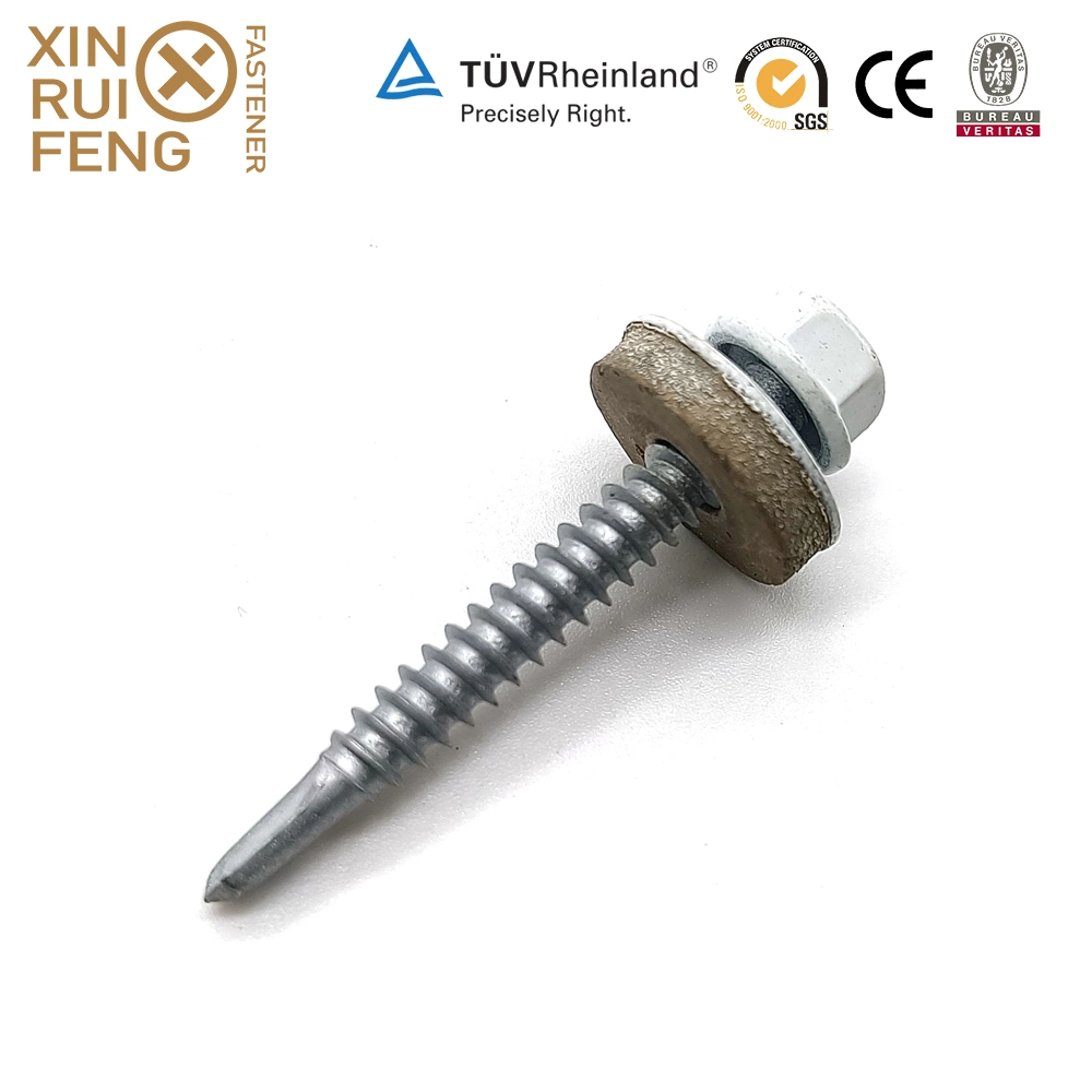 Xinruifeng Fastener Bi-Metal Zinc Extra Guard Coating Class 4 5 Construction Timber Building Purlin Crest Roofing Hex Flange Washer Head Self Drilling Screws