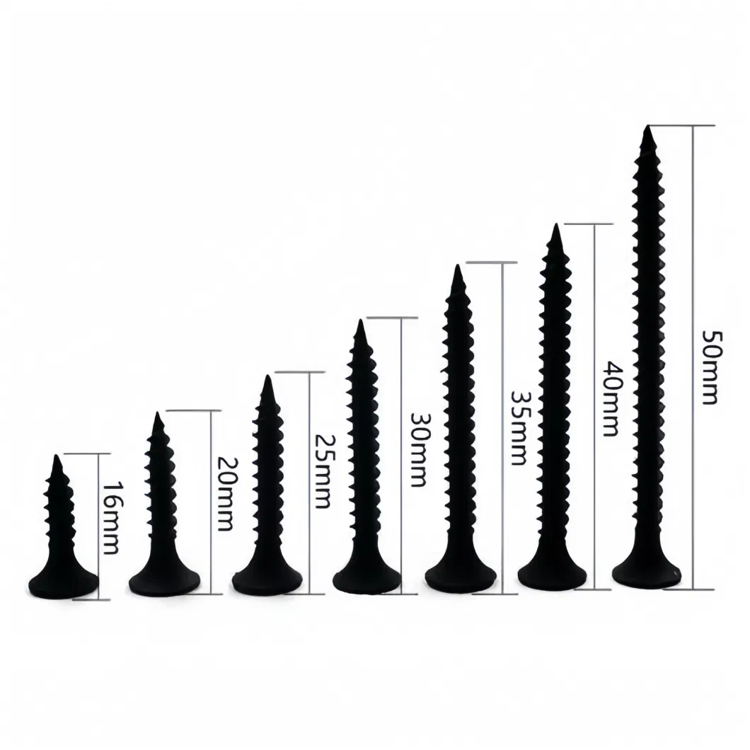 Blackphospated Bugle Head Fine/Coarse Thread Drywall Screw Nail