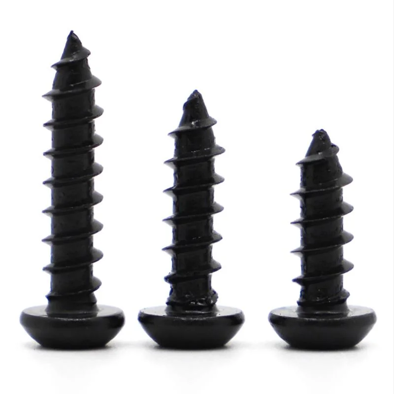 Grade 8.8 Hexagon Pan Head Black Oxide Self-Tapping Screw for Chipboard