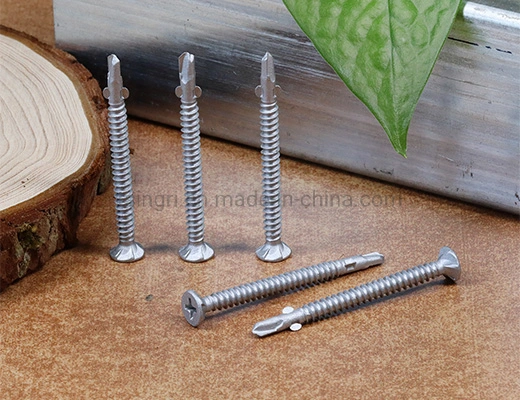 TGR/Tsingri Phillips Flat Knurled Countersunk Head Coated Self-Drilling Teks Screws