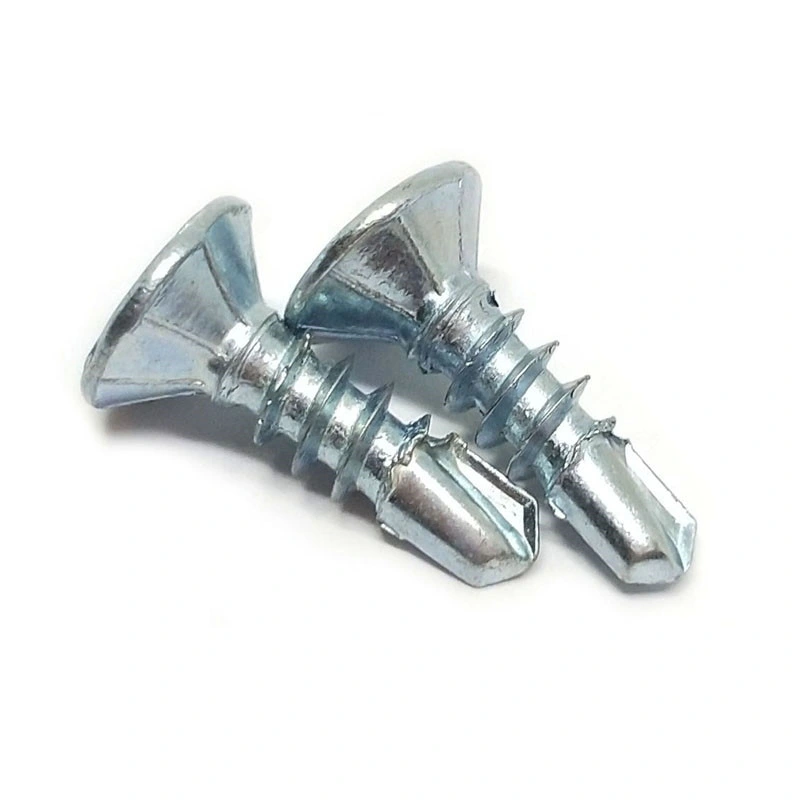 Galvanized Flat Head Countersunk Head Self Drilling Screws with Ribs