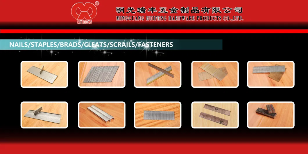 Ruifeng Brand 2.8* 40 Spiral Shank Plastic Sheet Coil Iron Pneumatic Gun Nails.