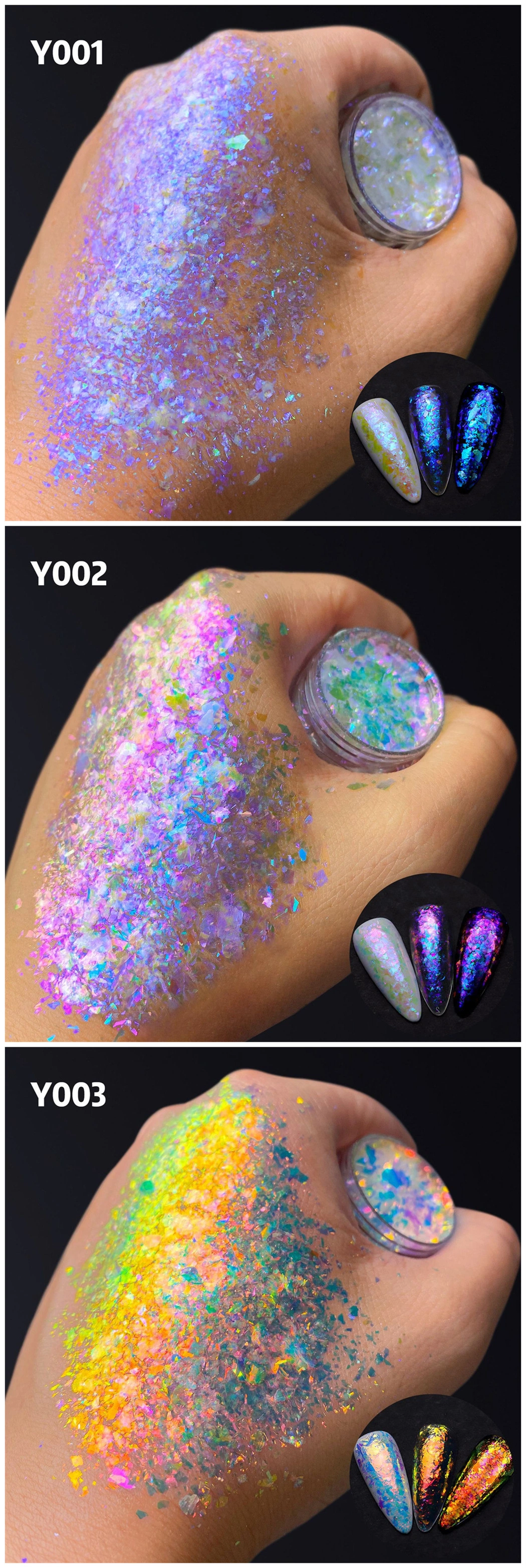 Ice Powder Nail Sequins Japanese Bright Magic Color Reflective Ice Crystal Snow Powder