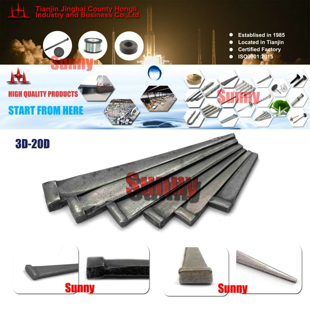 Tianjin Hongli Bright Steel Cut Masonry Nails Sheet Metal Nail