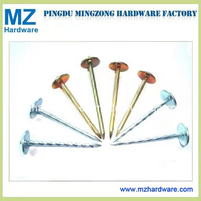 Hardware Nail Galvanized Nail Umbrella Head Twist Smooth Shank Roofing Nail