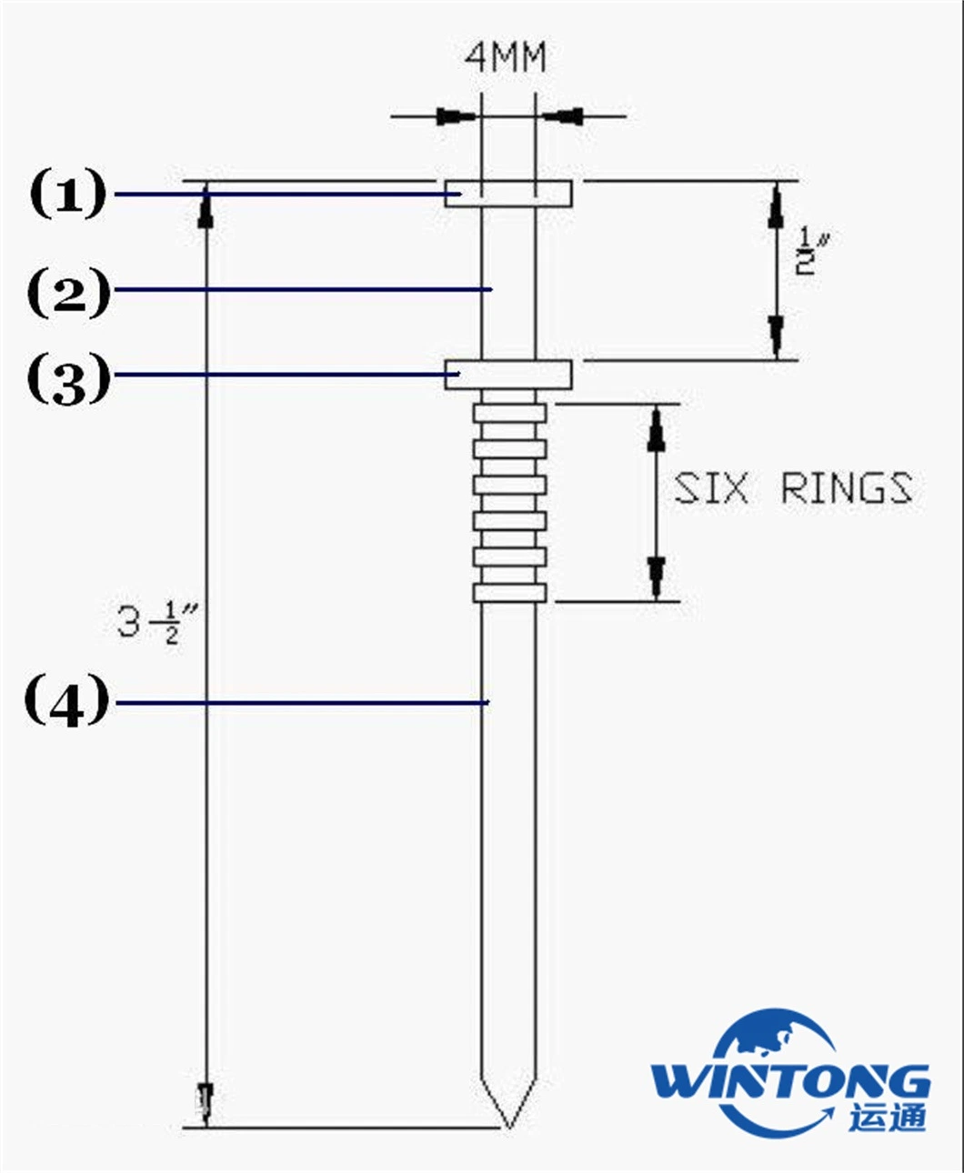 Low Carbon Steel/Double Strand Polished Nail/Round Head Construction Connector/Double Cap Nail