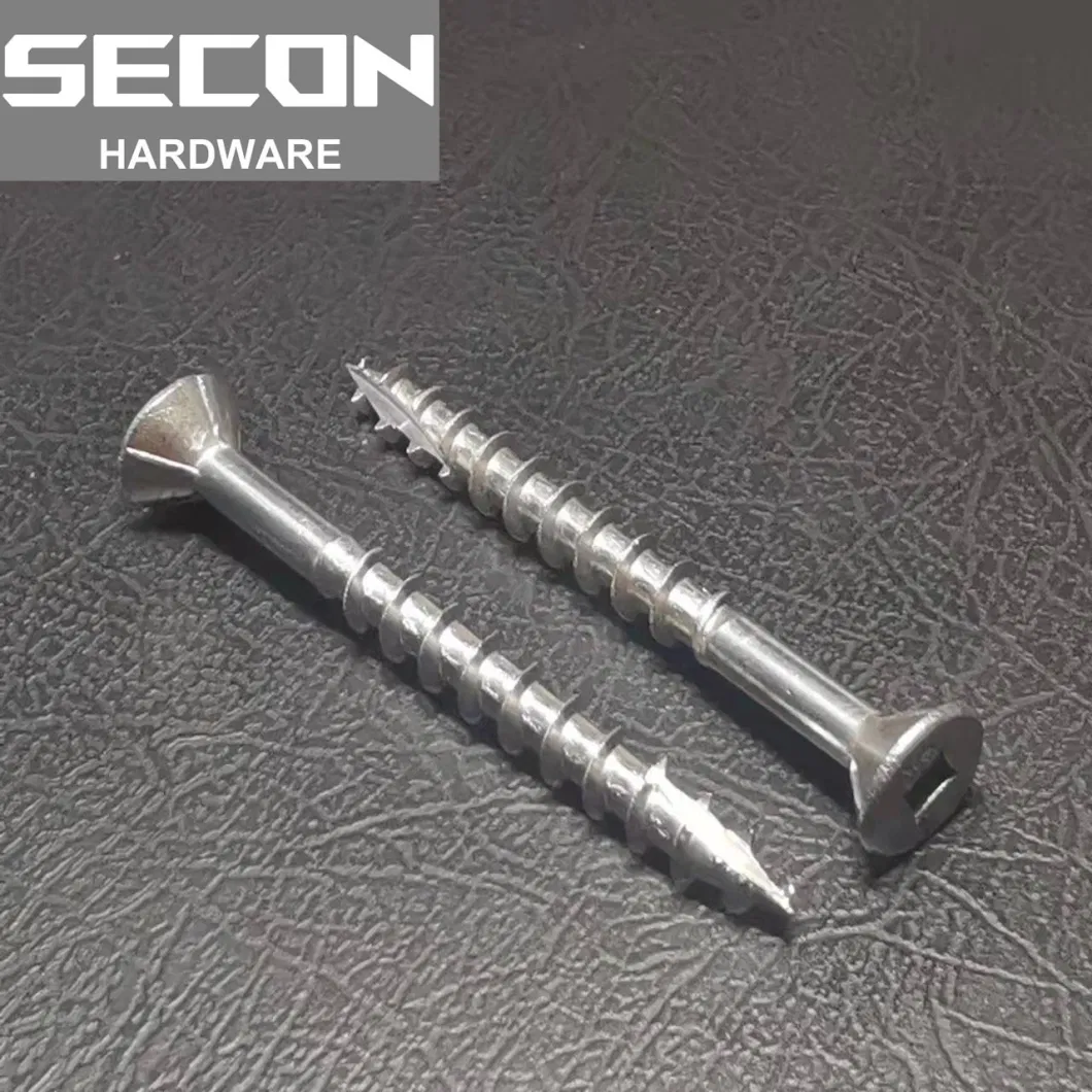 Made in China Factory Supply Stainless Steel Square Drive Torx Deck Screw with Serration Ss 304 SS316 SS316L