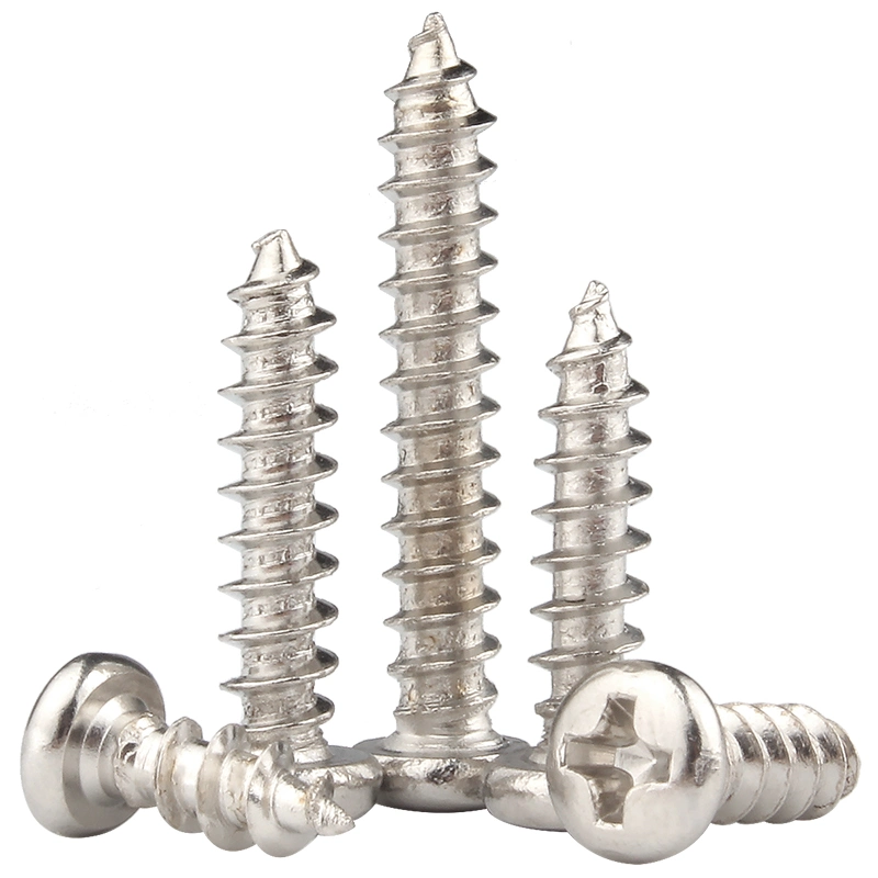 Stainless Steel 304 316 Tapping Screw Set Grub Screws Ss 304 DIN 7981 A2 A4 Pan Head Self Tapping Screws