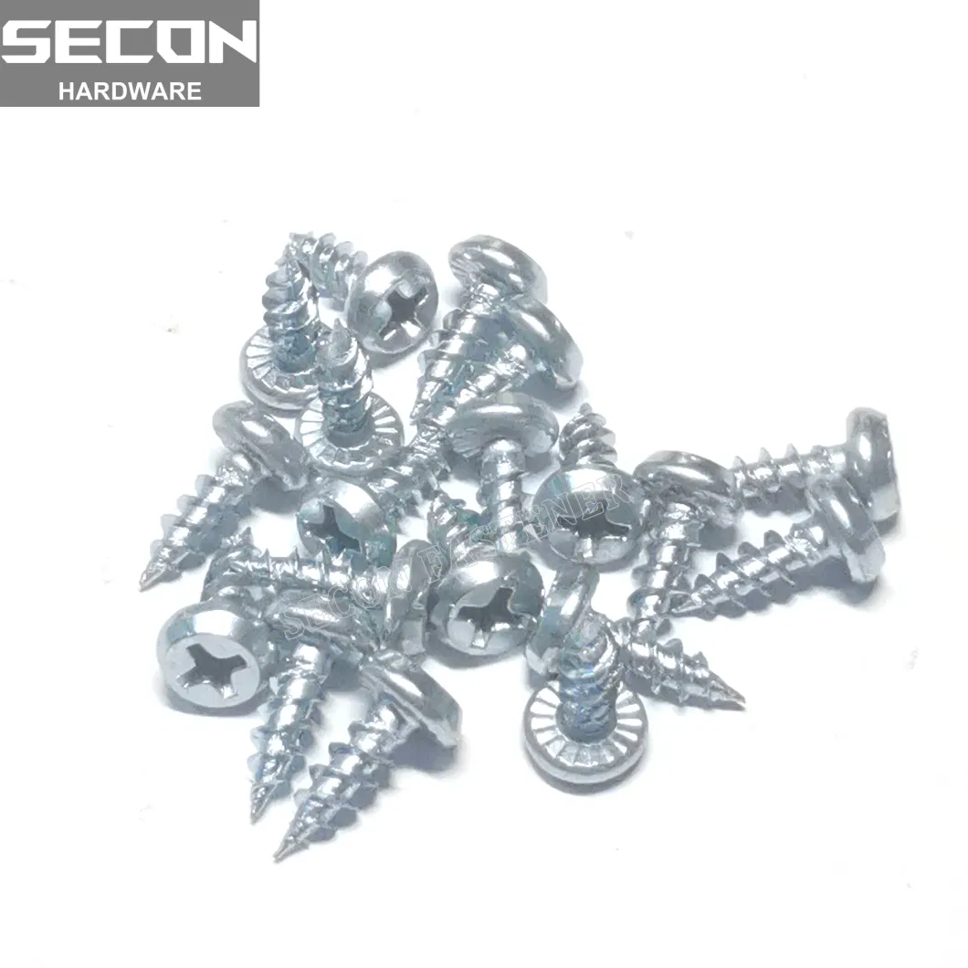 Made in China Drywall Screw Phillips Pan Head Sharp Point with Ribs (STOPER) 18 Teeth Locking Serrations Hardened and Zinc Plated