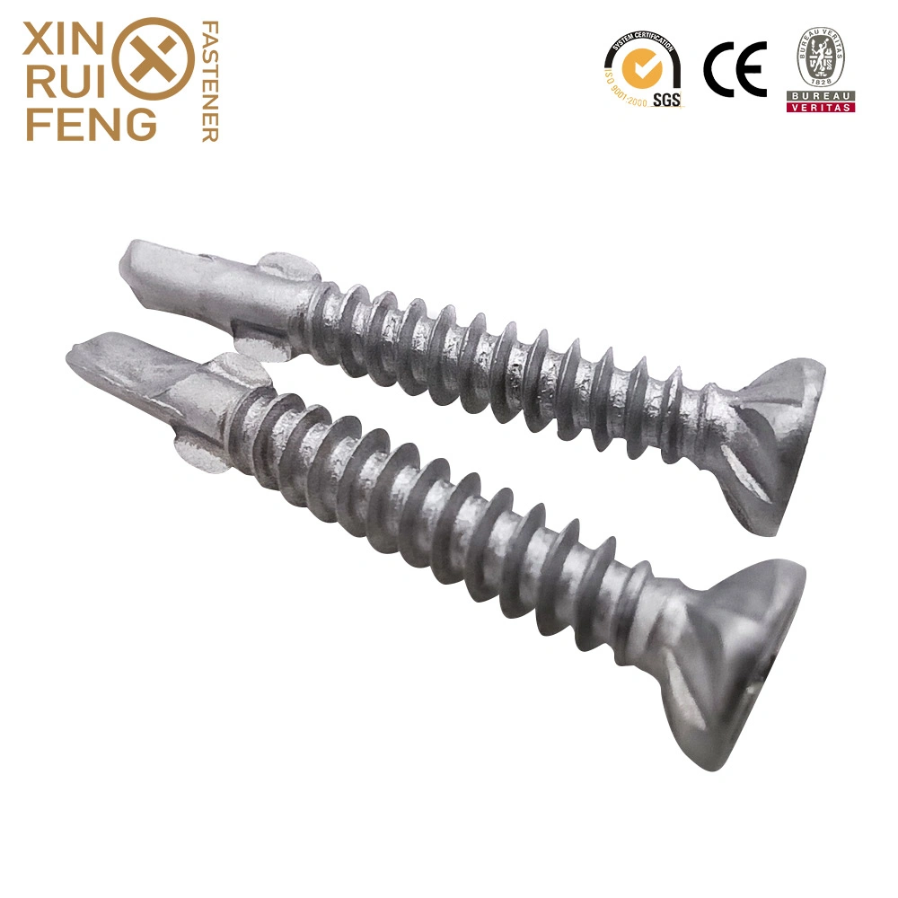 Xinruifeng Fasteners Zinc Plated Wings Teks Fiber Cement Csk Self Drilling Screws