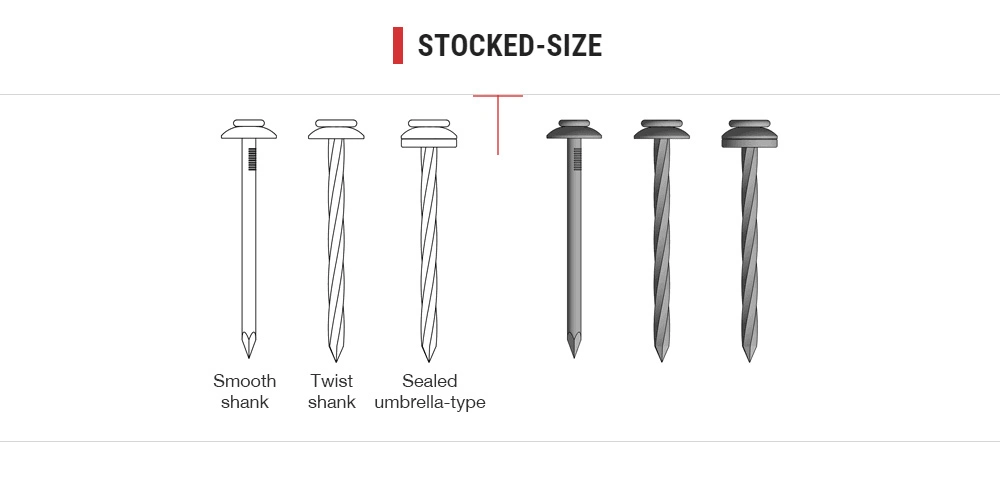 Galvanized Roofing Nails with Umbrella Head