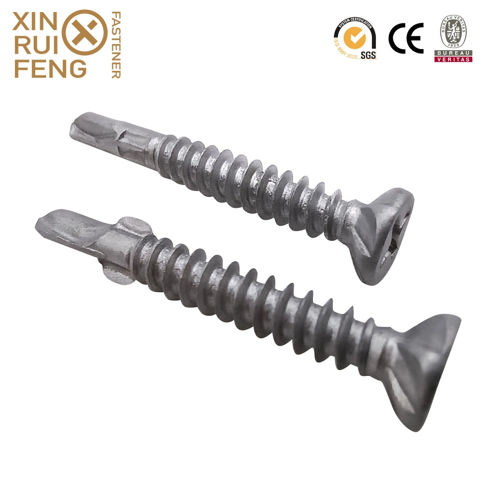 Xinruifeng Fasteners Zinc Plated Wings Teks Fiber Cement Csk Self Drilling Screws