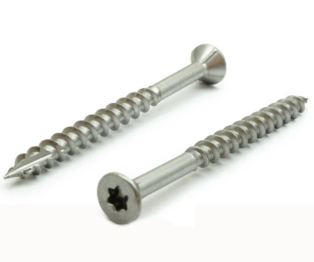 #10 Stainless Steel Deck Screws Square Drive Wood Type17 Cutter Composite Self Tapping Decking Screw