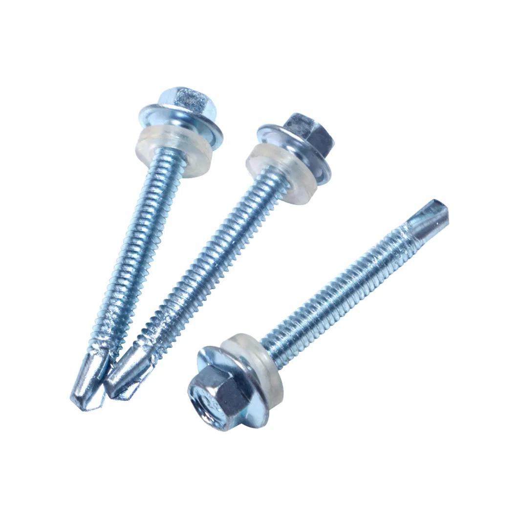 M3.5-20X16mm Residential Steel Frame Construction Zinc Plated Hex Washer Head Self-Drilling Screws