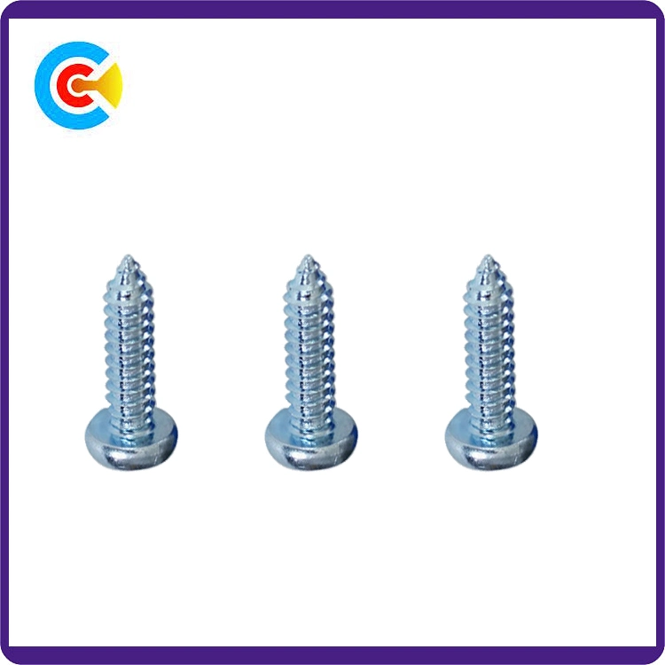 Stainless Steel/4.8/8.8/10.9 Galvanized/Zinc Flower Pan Head Self-Tapping Screw for Furniture/Kitchen/Cabinet