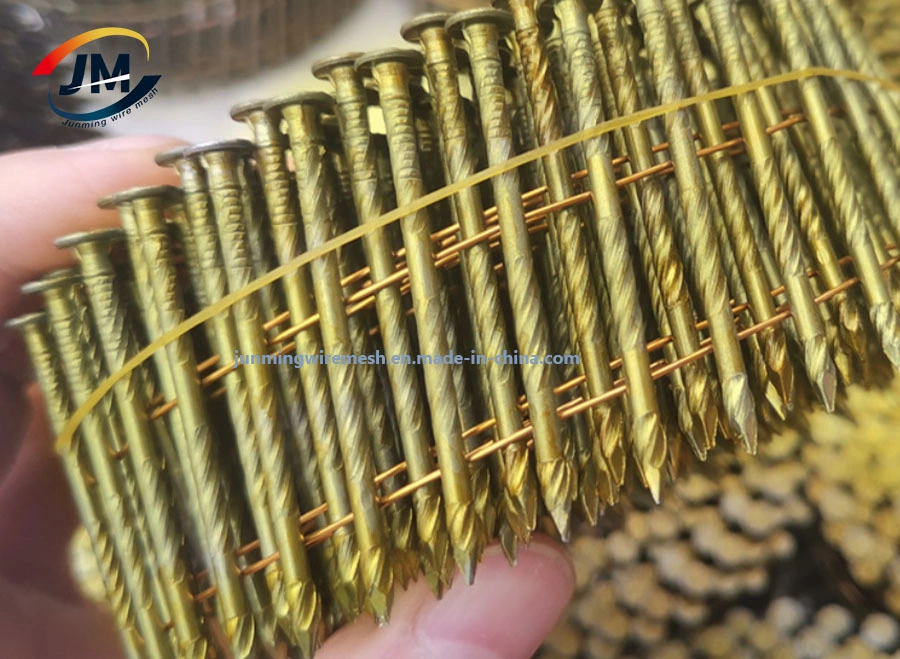 China Manufacturer Smooth Shank Bright Coated Coil Nails for Pallets Nails