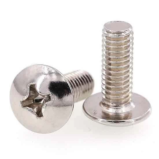 Nickel Plated Phillips Screws Mushroom Head Screw Nails