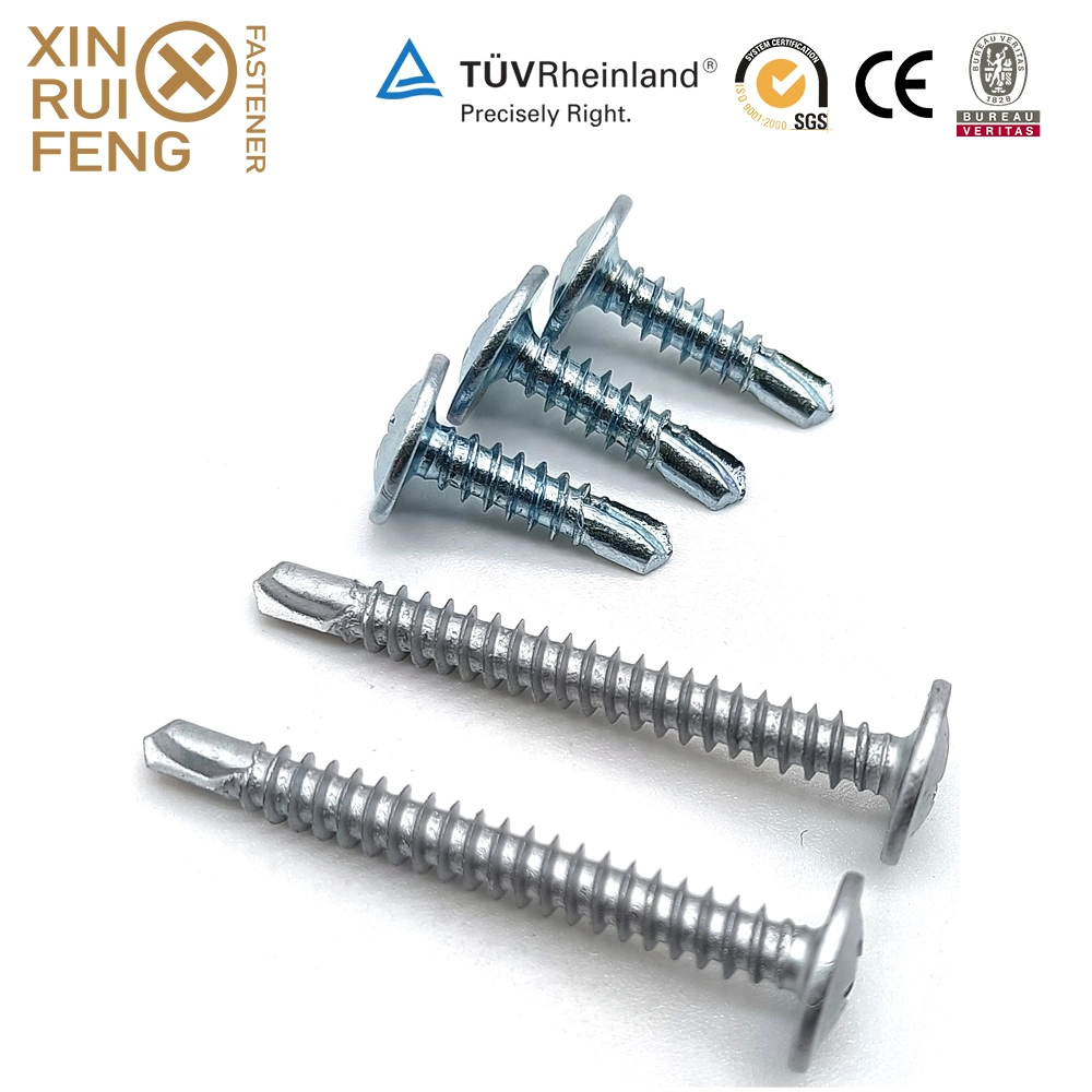 C1022A White Yellow Zinc Plated Phillips Wafer Head Self Drilling Screw