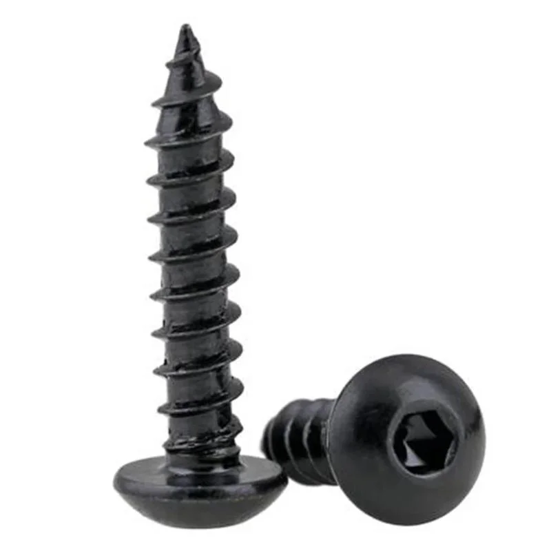 Grade 8.8 Hexagon Pan Head Black Oxide Self-Tapping Screw for Chipboard