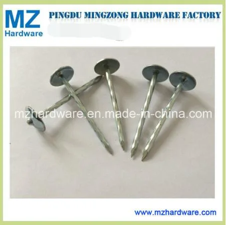 Electro Galvanized Assembled Screw Twisted Spiral Concave Roofing Nail