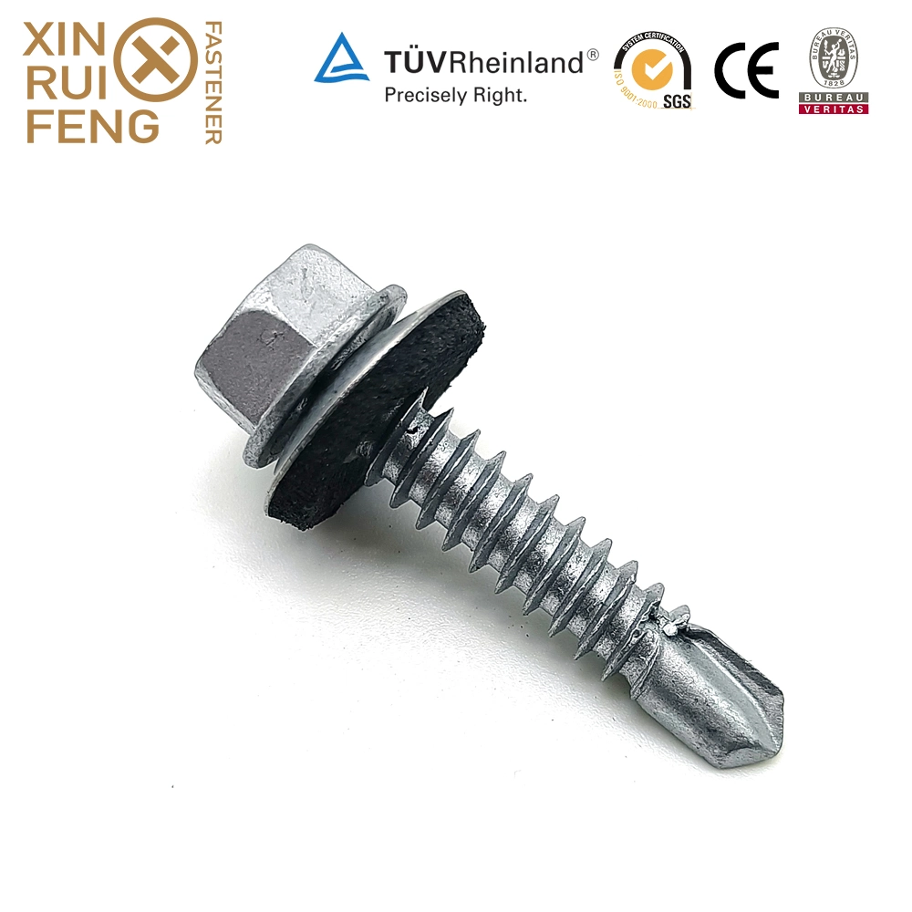 Xinruifeng Fastener Bi-Metal Zinc Extra Guard Coating Class 4 5 Construction Timber Building Purlin Crest Roofing Hex Flange Washer Head Self Drilling Screws