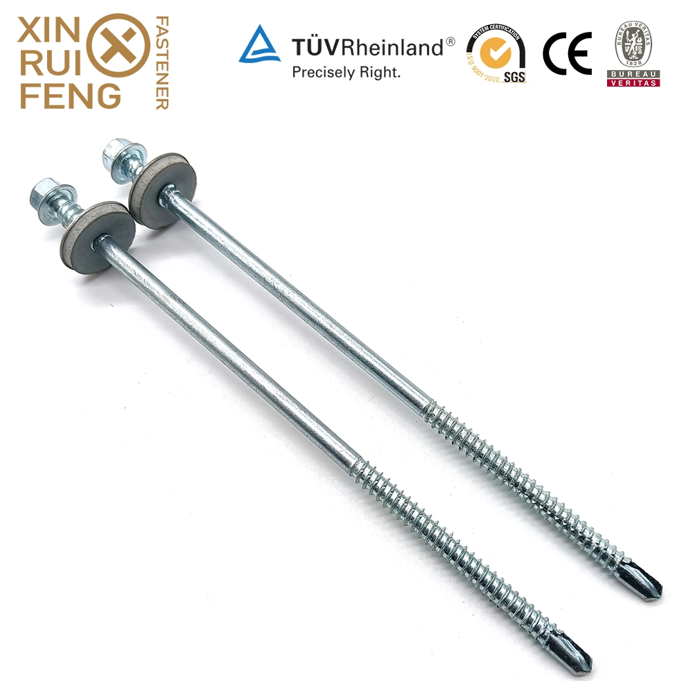 Xinruifeng Fastener Bright Zinc Epoxy Coating As3566 Timber Wood Building Purlin Crest Roofing Hex Washer Head Self Drilling Screws